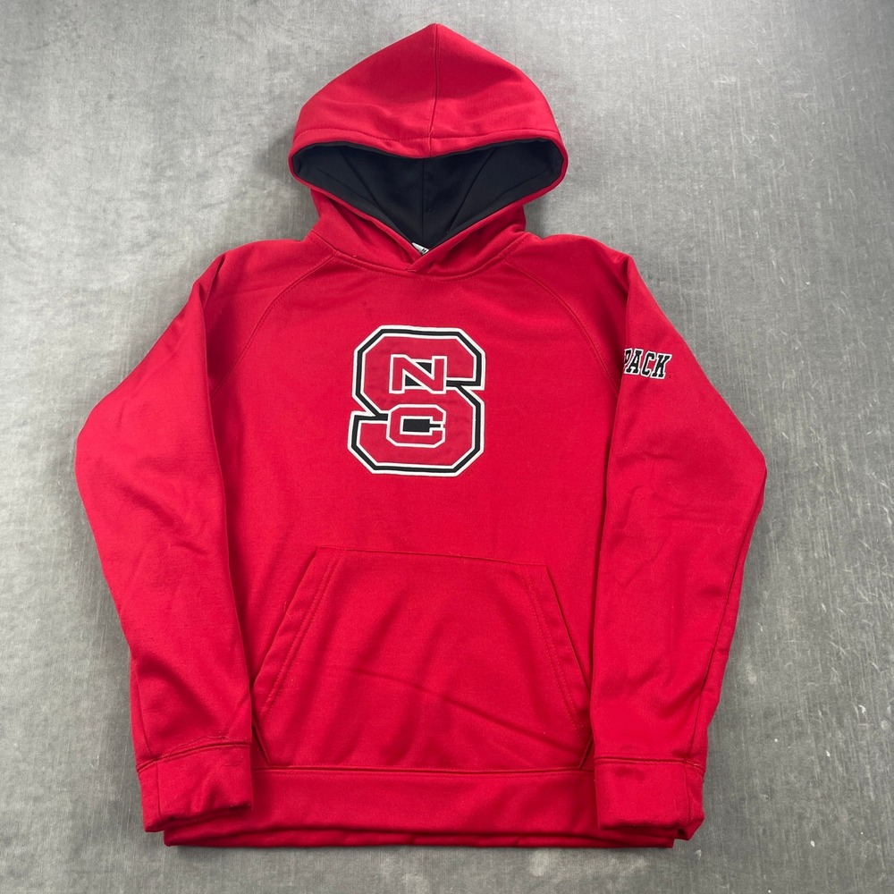 NC State Wolfpack Colosseum Kids Youth M 12-14 Red Hoodie Athletic Pullover